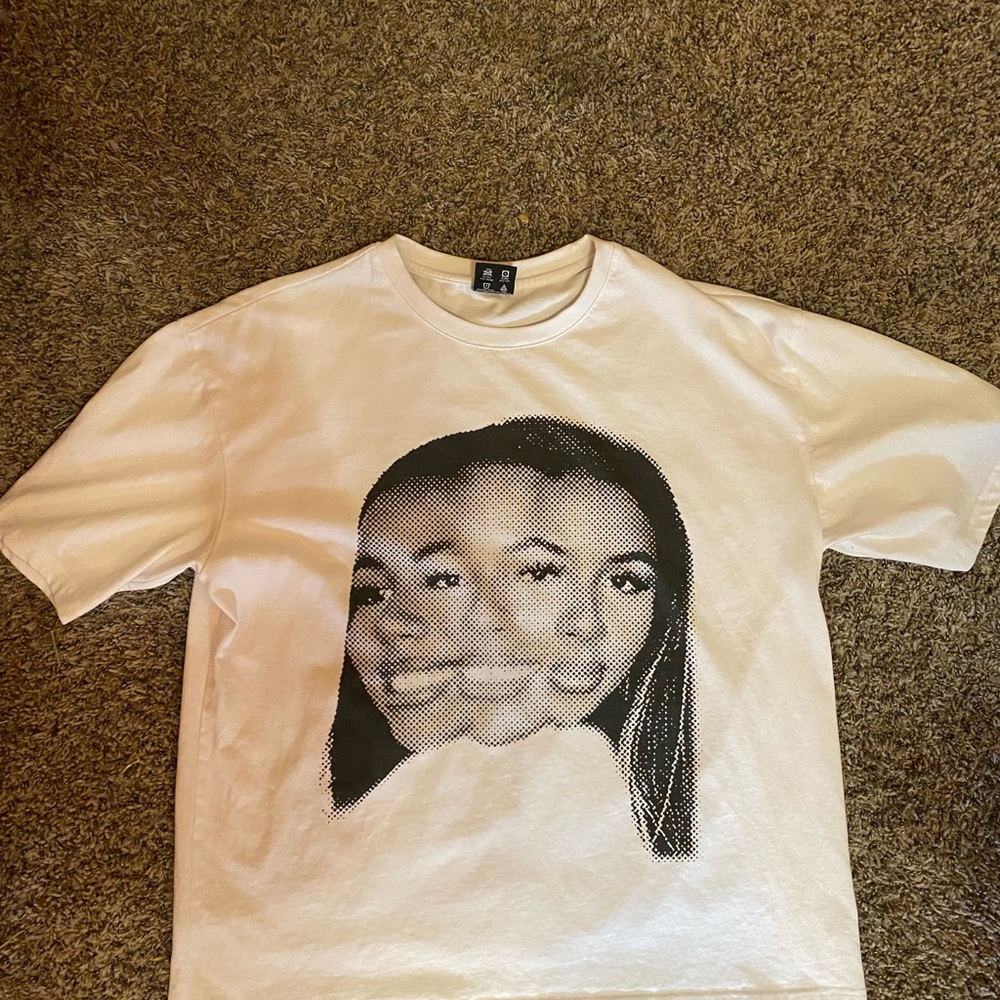 Graphic White T-Shirt with Artistic Print